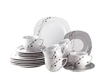 Produkt-Bild: Domestic 922638 Kaffeeservice 18-teilig Estiva mit je 6 Tassen, Untertassen und Desserteller