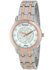 Armitron Womens 75/5159MPTR Swarovski Crystal Accented Two-Tone Bracelet Watch