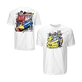 Mark Martin #5 Nascar Draft Tee by Chase Authentics (White-Yellow-Royal)