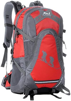HWJF BP432 Outdoor Sports Casual Professional Riding Mountaineering Unisex Waterproof Travel Backpack 45L Red