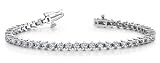 14k White Gold, Round Prong Diamond Tennis Bracelet, 11.58 ct. (Color: HI, Clarity: SI2)