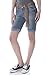 WallFlower Juniors Belted Luscious Curvy Bermuda Denim Short