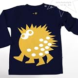 Produkt-Bild: natubini Langarm Shirt navyroyal - Little-Monster Stacheligel, Gr. 62-98