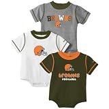 Reebok Cleveland Browns Infant 3 Piece Creeper Set Size: 18 Months