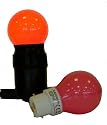 Red LED Unbreakable Golf Ball Lamp Bayonet (70x45) 100,000 Hrs