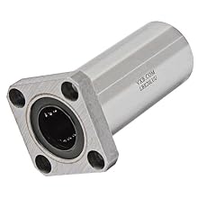 LBK20LUU Linear Motion 20 mm Flange Mount Ball Bushing, Square Flange, Long, Closed Type, Metric