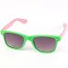 80s 2 Tone Retro Wayfarer Funky Sunglasses Green & Pink with Smoke Lenses