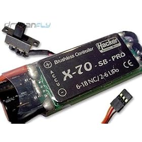 Hacker X-70 SB Pro Brushless Motor Speed Controller ESC 70A by Hacker Brushless USA Inc.