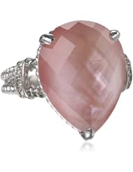 Sterling Silver Pear Gemstone Diamond Ring (0.06 cttw, I-J Color, I2-I3 Clarity), Size 7