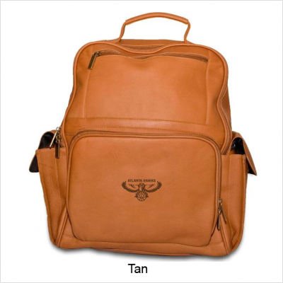 NBA Sacramento Kings Tan Leather Large Computer Backpack