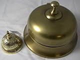 Huge Brass Plated Service Desk Bell ~ Hotel Counter Bell