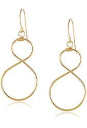 14k Yellow Gold Italian Figure Eight Infinity Earrings