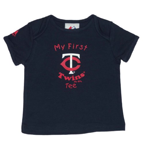 Majestic Infant Baby MLB Minnesota Twins My First Tee T-Shirt - Dark Blue (Size: 24M)