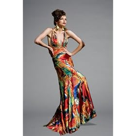 Swirling Red Print Prom Dresses by Jovani