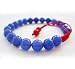 8mm Blue Jade Beads Tibetan Buddhist Wrist Mala Bracelet for Meditation