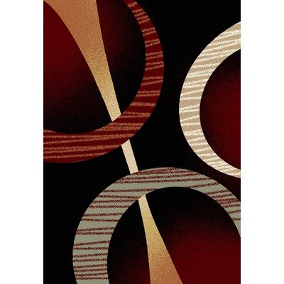 Home Dynamix Evolution 5194-450 5-Feet 2-Inch by 7-Feet 6-Inch Area Rug, Black