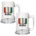 Miami Hurricanes NCAA 2pc 15oz Glass Tankard Set by Great American Products