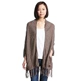 (レイビームス)Ray BEAMS / 柄編み フリンジカーディガン 63150881188 28 TOP BROWN ONESIZE