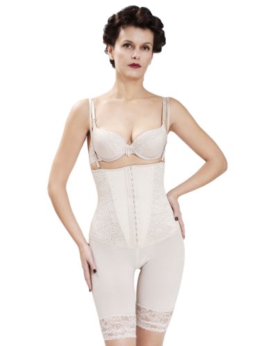 LEONORA Mid-Thigh Body Shaper 803 (Regular) : Nude, M