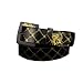Silver Star BLACK HIGH ROLLER Mens Leather All-Over-Print Belt