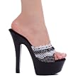 Women's Sexy Sandals Polkadot Slide Shoes 6 Inch Mid Platform With Lace