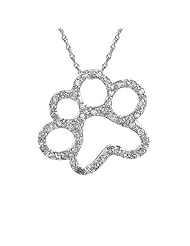 ASPCA TenderVoices Diamond Paw Pendant 1/10ctw