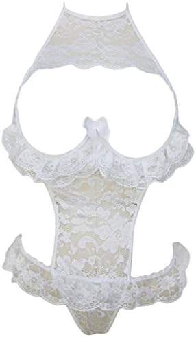Sexylover Women's Lace Daring Sexy Teddies halterneck chemise