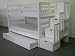 Stairway Bunk Bed Twin over Twin in White with 3 Drawers Built in to the Steps and a Twin Trundle Stairway Bunk Bed Twin over Twin in White with 3 Drawers Built in to the Steps and a Twin Trundle