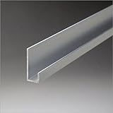 e-kanamono アルミ片長チャンネル(穴なし) 8x1840mm バフシルバー