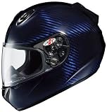 Joe Rocket RKT-201 Full Face TransTone Carbon Fiber Motorcycle Helmet Blue Large L 106-924