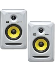 Musical Instruments: KRK RP5G3W-NA Rokit 5 Generation 3 Powered Studio Monitor - White - Pair - KRK