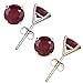 Vir Jewels 14K Gold Garnet Stud Earrings (1.80 CT ; 6 MM Round Cut)