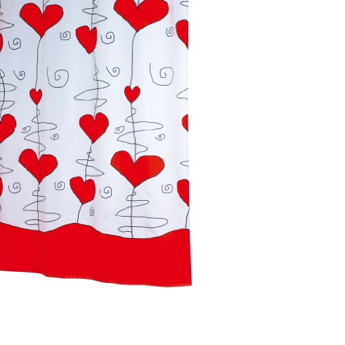Ridder 473460-350 Duschvorhang Textil 180 x 200 cm Valentine rot