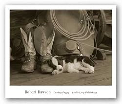 Cowboy Puppy by Robert Dawson 24"x18" Art Print Poster