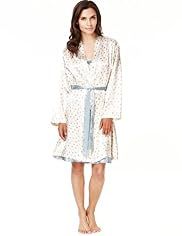 Per Una Satin Spotted Dressing Gown