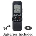 Sony Professional Digital 2GB MP3 Voice Recorder with Memory Card Slot, Noise Cut Technology Reducing Background Sound, USB Port, Built-in Speaker and an Easy-to-read Display * Batteries Included *