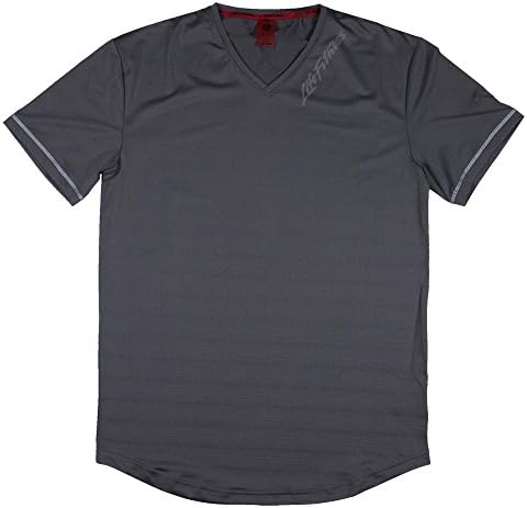 Life Fitness Apparel V-Neck T-Shirt, Large, Dark Gull Gray