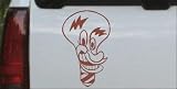 8in X 5in Brown -- Electrician Light Bulb Business Car Window Wall Laptop Decal Sticker