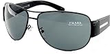Prada - Authentic Prada SPR52G Sunglasses Sun Glasses SHINY BLACK Lens GRAY Frame
