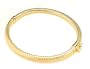 18K Gold Overlay on Sterling Silver 4mm Mesh Spring Bangle Bracelet