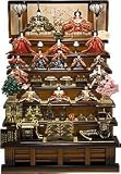 "秀光オリジナル限定品  雛人形衣装着十五人七段飾りセット 丈夫な木製七段飾り。幾重にも着付けたお衣裳の十五人を桐箱に入れてしまいますの画像