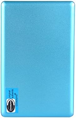 KDAYI 1350mAh Credit-Card-Size Extreme Thin 4.5mm Portable Power Bank Backup External Battery Mobile Power Charger Built-in Micro USB Cable For for iPhone 5S/Samsung Galaxy /Android Smart Phones (Blue)