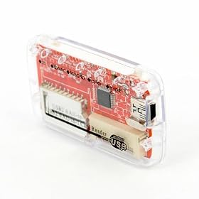 Mini All-in-1 Memory Card Reader Clear Compatible with: Secure Digital: miniSD (with adapter), microSD/TransFlash (with adapter), Compact Flash: CF I, CF II, CF Ultra II, MicroDrive, xD Picture Cards, Memory Stick: Memory Stick, Memory Stick Pro, Memory Stick Duo, Multimedia Card: MMC I, MMC II, RS-MMC, HS-MMC