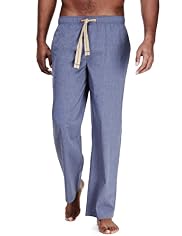 2" Longer North Coast Pure Cotton Chambray Pyjama Bottoms
