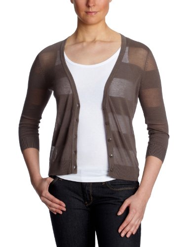 ESPRIT Damen Strickjacke R21523, Gr. 40 (L), Braun (172 walnut) Preisvergleich