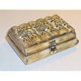 Camel Bone Storage Box - Triquetra Pattern 6"