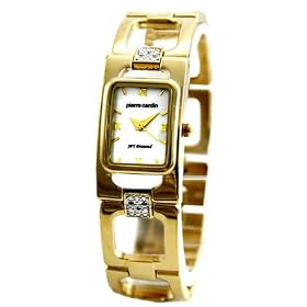 Women's Pierre Cardin Open Link Watch with 6 Diamond Accents