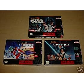 Super Star Wars Trilogy 3 Game Bundle (Super Star Wars, The Empire Strikes Back, and The Return of the Jedi) for Super Nintendo