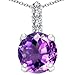 CandyGem 14k Gold Genuine Round Amethyst and title=