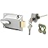 Prime-Line Products GD 52119 Deadbolt Lock, Center Mount with Key Cylinder, Aluminum Painted
